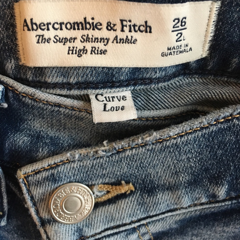 Abercrombie & Fitch The Super Skinny Ankle High Rise-Curve Love